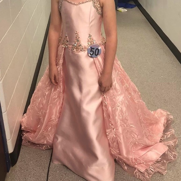 Elegant Pink Kids Formal Dress